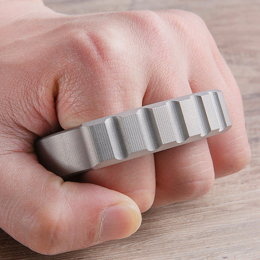 Afrankart DFK 2 Finger Brass Knuckles Ring Stainless Steel - Cakra EDC Gadgets