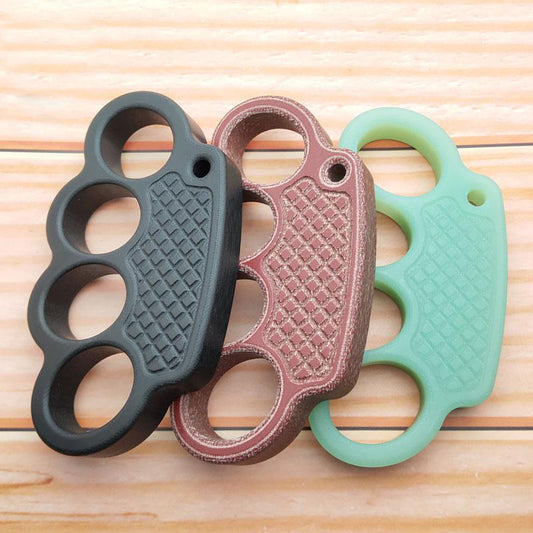 Non-Metal 4-Finger Brass Knuckles Duster Paperweight Self Defense - Cakra EDC Gadgets