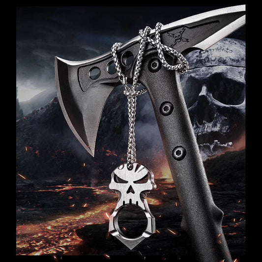 TC4 Titanium Skull Head Single Finger Knuckle Duster