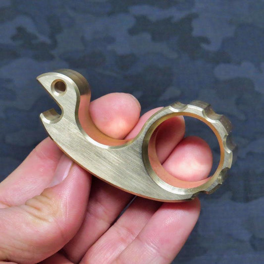 Small Snail Real Brass One Finger Brass Knuckles